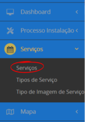 Para utilizar o recurso, acesse o submenu “Serviços” e clique na primeira opção.