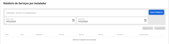 Novo relatório de serviços por instalador 2 Novo relatório de serviços por instalador 2