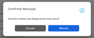Opção de exclusão de cerca no mapa 3