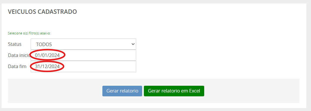 1 - 4 Relatório de veículo
