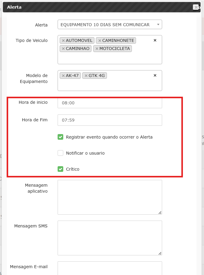 1-6 cadastro de alertas