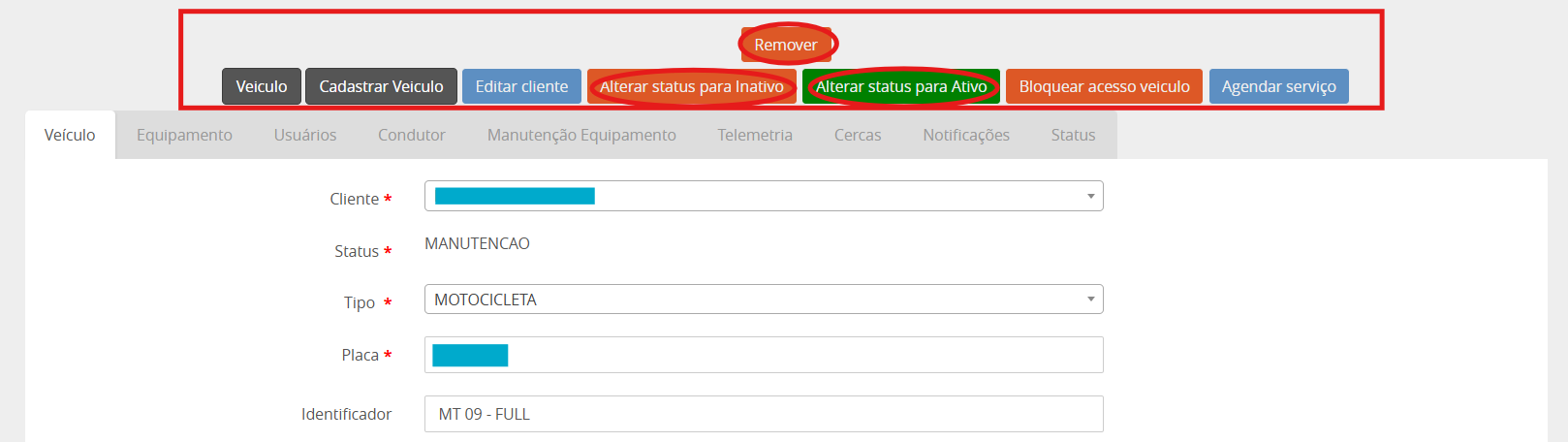 2 - 4 FAQ status veículo