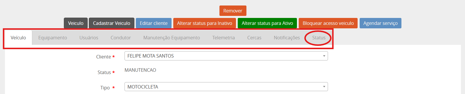 2 - 5 FAQ status veículo