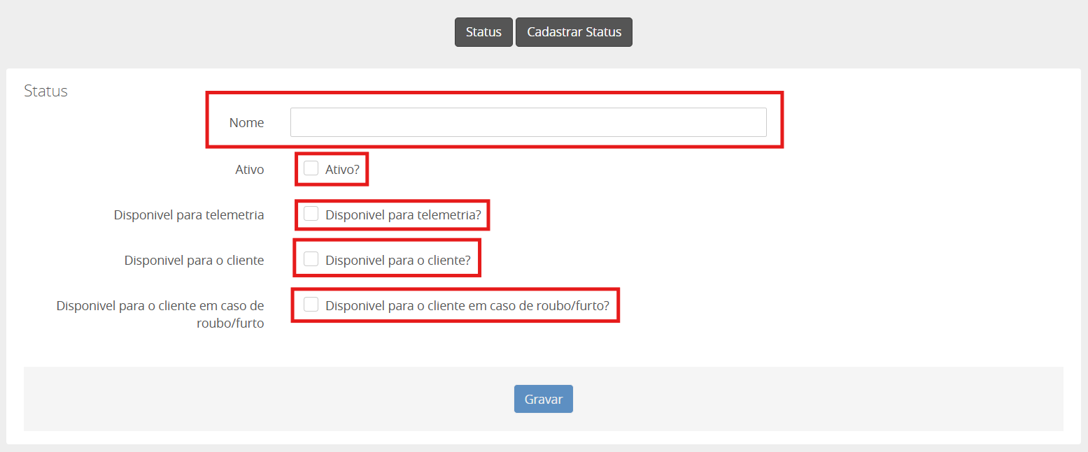 3 - 2 FAQ status veículo