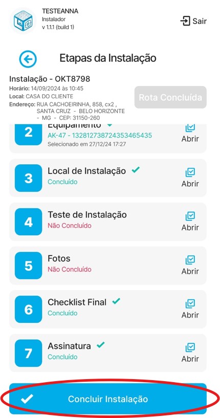 instalação de rastreadores