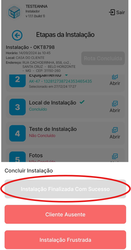 instalação de rastreadores