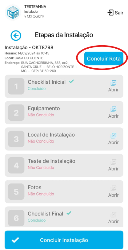 instalação de rastreadores