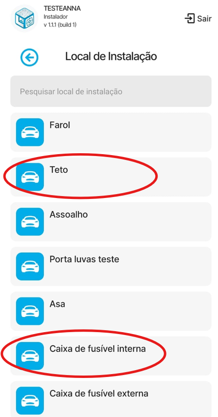 instalação de rastreadores