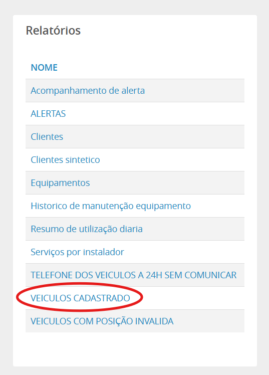 instalação de rastreadores