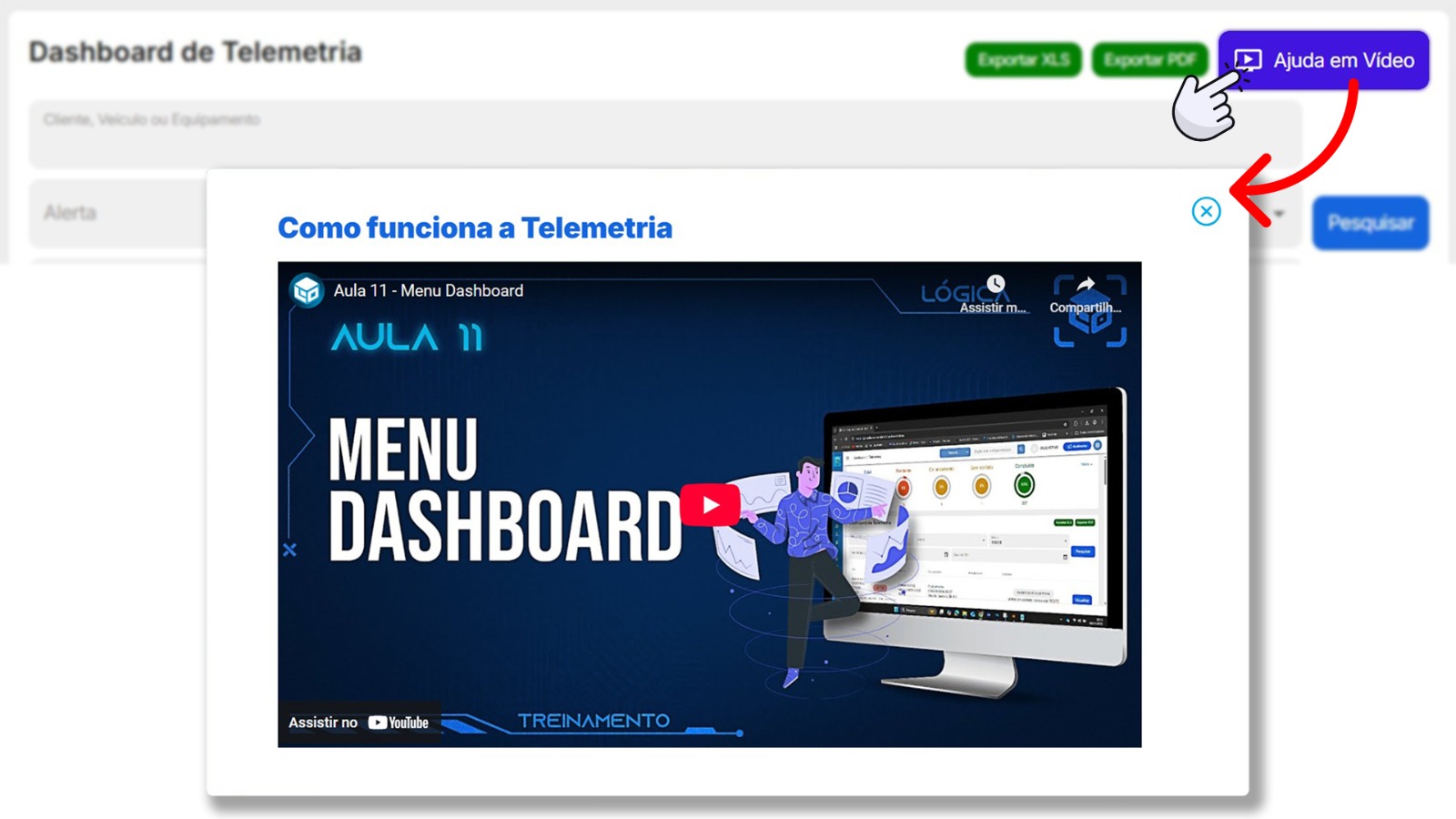 Atualização 26/09: Tutoriais em vídeo na plataforma de rastreamento da Lógica!