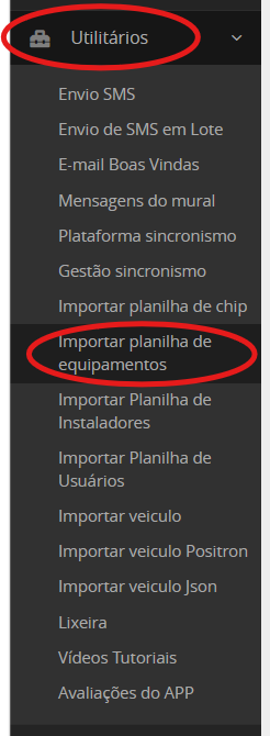 Lâmina 6 - importar planilha 1 Lâmina 6 - importar planilha 1